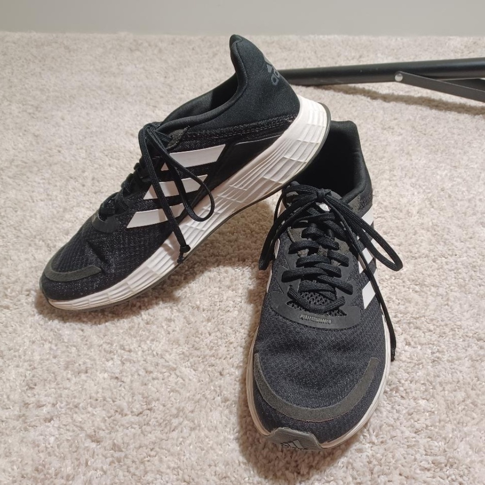 ADIDAS Black & White Womens Duramos SL 2.0 * 9.5M - Picture 3 of 8
